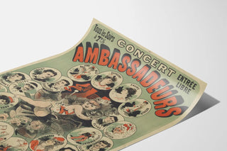 Vintage concert poster Ambassadeurs