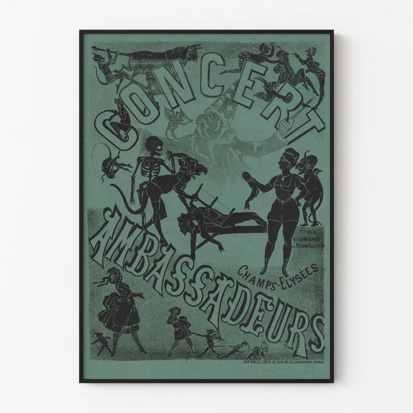 Vintage Wall Decoration Poster of the Ambassadors Concert Trucs et Lumières