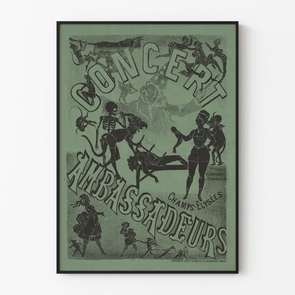 Vintage Poster of the Ambassadeurs Concert on the Champs-Élysées