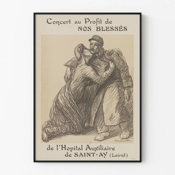 Vintage Poster Concert for the Benefit of Our Wounded - Historic Wall Decoration