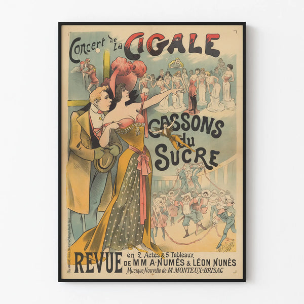 Vintage Poster Concert at La Cigale Break the Sugar Wall Decoration