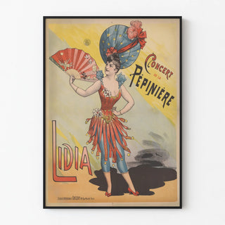 Vintage Poster of the Pépinière Concert with Lidia