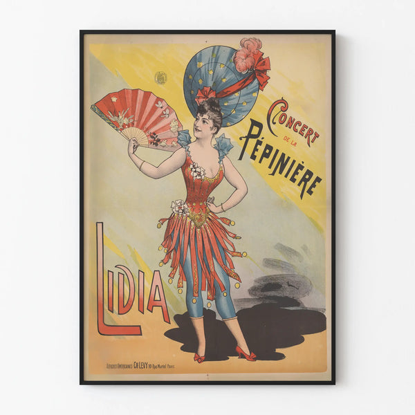 Vintage Poster of the Pépinière Concert with Lidia