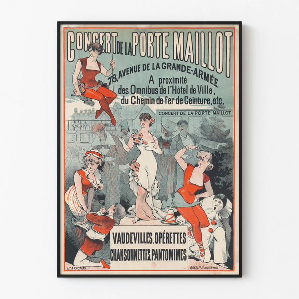 Poster of the Porte Maillot Concert – Vintage wall decoration Paris