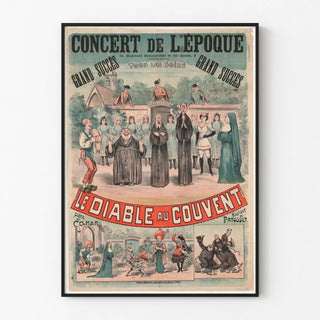 Vintage poster of The Devil at the Convent - Era Concert Boulevard Beaumarchais
