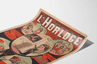 Vintage poster of the Clock Concert on the Champs Élysées by the Martens Troupe