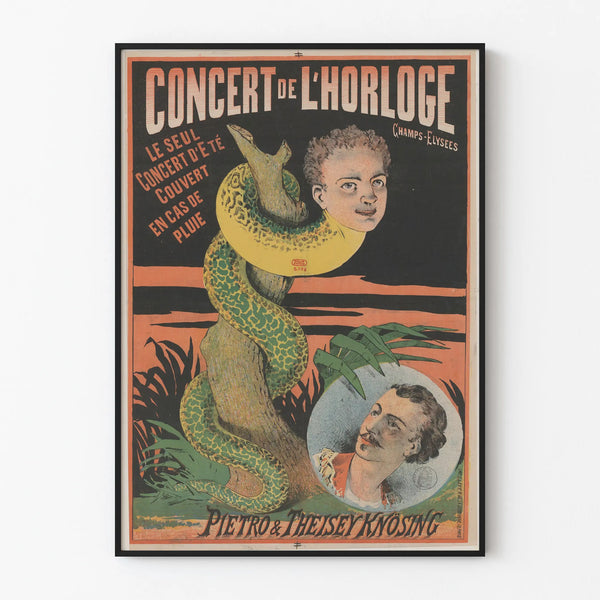 Vintage Poster of the Clock Concert - Artistic Wall Decoration