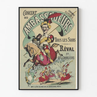 Poster of the Ambassadors Concert on the Champs-Élysées Reval and His Cavaliers