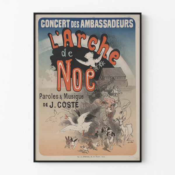 Vintage poster Noah's Ark – Concert of the Ambassadors by J. Costé