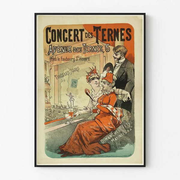 Vintage Poster of the Ternes Concert - Nostalgic Wall Decoration