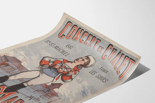 Vintage poster of the Chalet concert with Miss Margot
