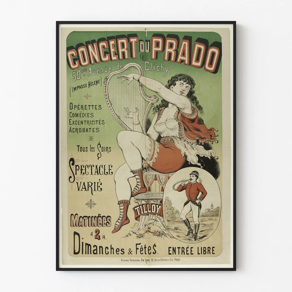 Vintage Prado Concert Poster - Theatrical Wall Decoration