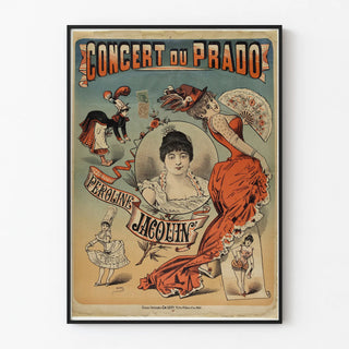Vintage poster of the Prado concert Perrroline Jacquin