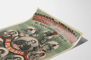 Vintage poster of the 19th-century concert by H. Plessis