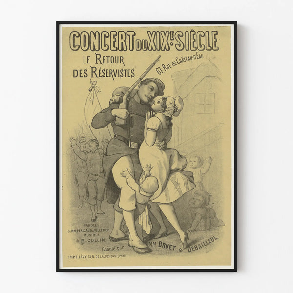 Vintage Poster Return of the Reservists Concert 19th Century