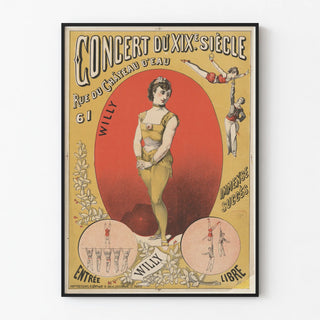 Vintage Poster of the 19th Century Concert on Château d'Eau Street 61