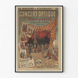 Unique Optical Concert Poster in the World by G. Finzi