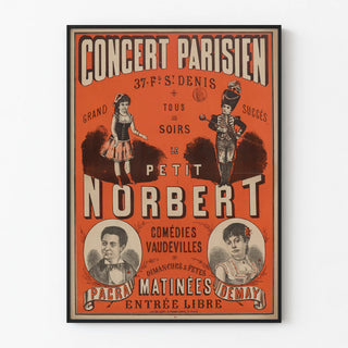 Vintage poster of the show Le Petit Norbert Parisien