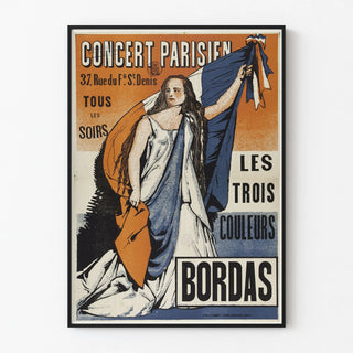 Parisian Concert Poster Les Trois Couleurs Bordas