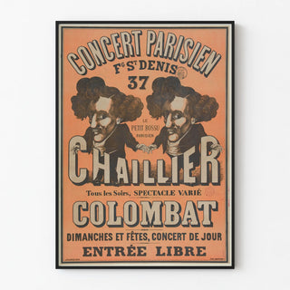 Vintage Poster of Parisian Concert Le Petit Bossu Chaillier