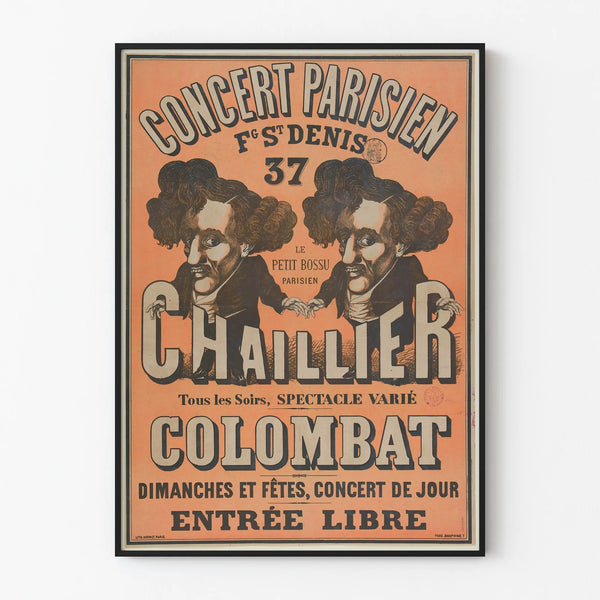Vintage Poster of Parisian Concert Le Petit Bossu Chaillier