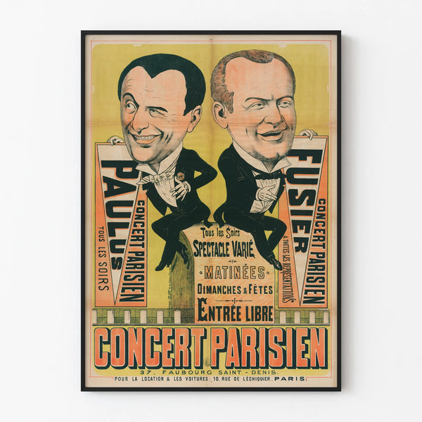 Vintage Poster of a Parisian Concert Paulus & Fusier
