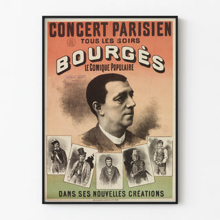 Vintage Parisian Concert Poster Bourges