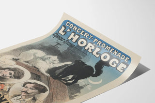 Vintage Poster of Concert-Stroll at the Clock - Duo of Cats
