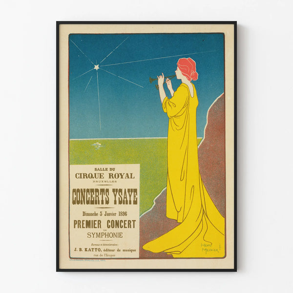 Vintage Poster of Ysaÿe Concerts 1896 - Classic Wall Decoration