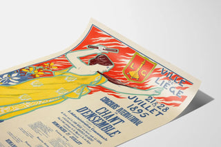 Vintage Poster for the International Choir Competition - City of Liège 1895