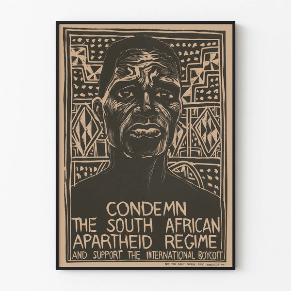 Protest Poster Against South African Apartheid - International Boycott