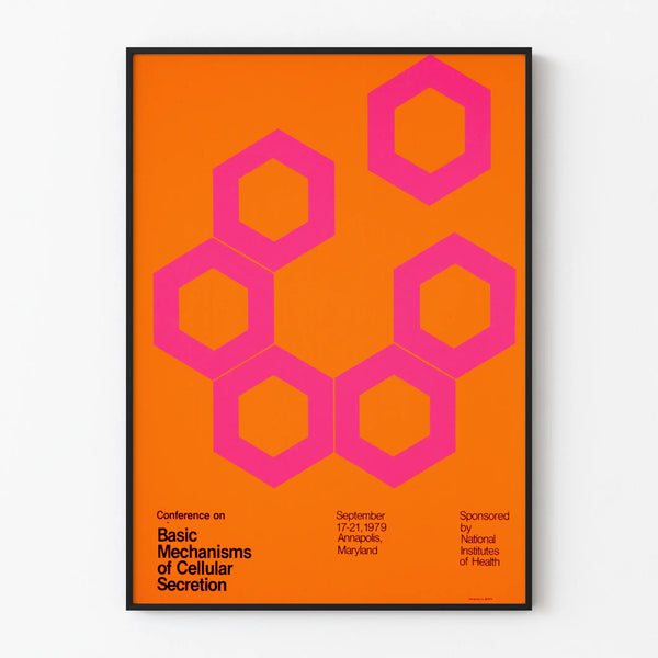 Modern Poster Conference on Cellular Secretion in Orange and Pink