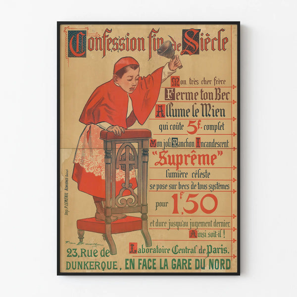 Vintage poster « End of Century Confession » Supreme Light