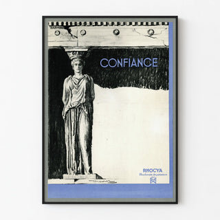 Vintage poster Confidence with architectural statue