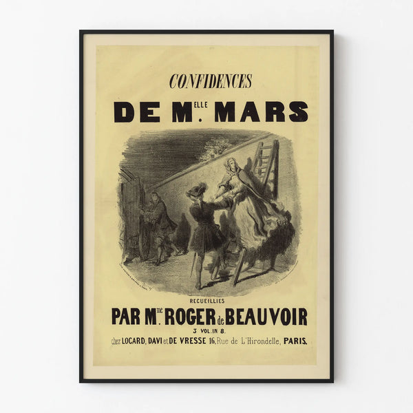 Vintage poster Confidences of Miss Mars - Classic wall decoration
