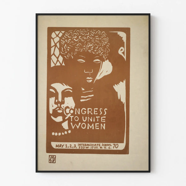 Poster Congress to Unite Women – Vintage and Empowering Wall Decoration
