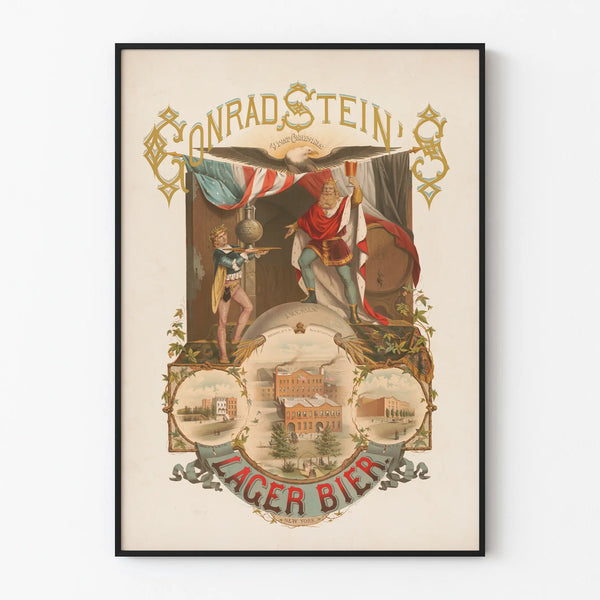 Vintage Conrad Stein's Lager Beer Decorative Poster