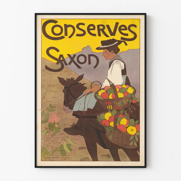 Vintage poster Conserve Saxon - Retro wall decoration
