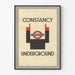 Vintage London Underground Poster Constancy Graphic Design