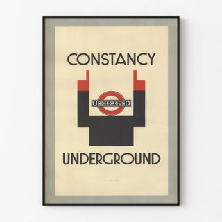 Vintage London Underground Poster Constancy Graphic Design