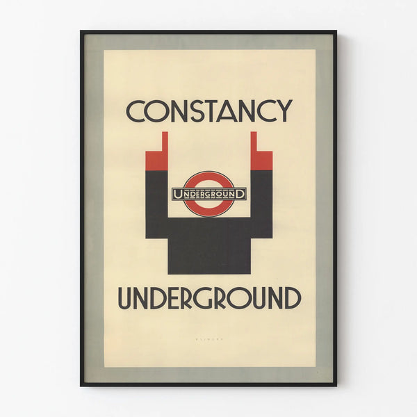 Vintage London Underground Poster Constancy Graphic Design