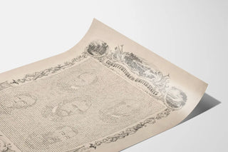 Decorative poster of the United States Constitution, Grant engraving