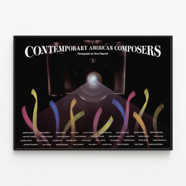 Poster Contemporary American Composers by Gene Bagnato — framed artwork on a wall
