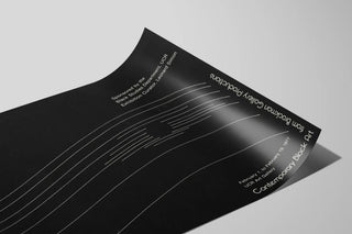 Contemporary art exhibition poster black 1977 — artwork view