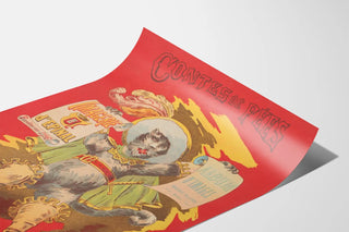 Fairy Tale Poster Imagerie d'Épinal Cat in Costume