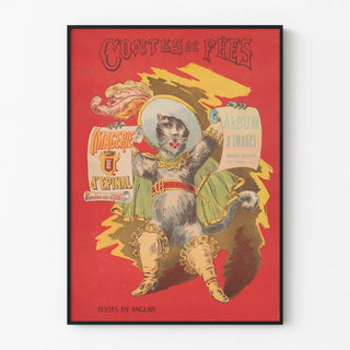 Fairy Tale Poster Imagerie d'Épinal Cat in Costume