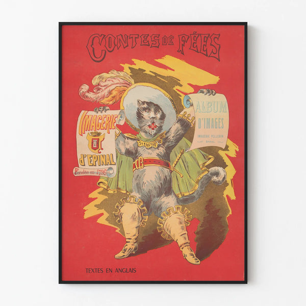 Fairy Tale Poster Imagerie d'Épinal Cat in Costume