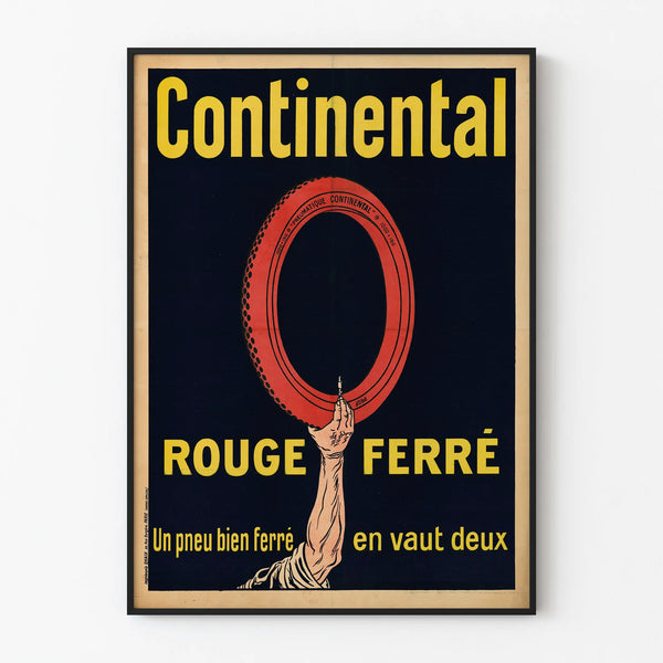 Vintage Continental Red Ferré Poster - Automotive Wall Decoration
