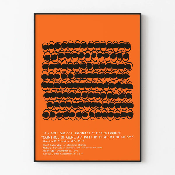 Vintage poster of genetic activity control in higher organisms