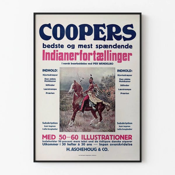 Vintage Poster Coopers Illustrated Indian Stories
